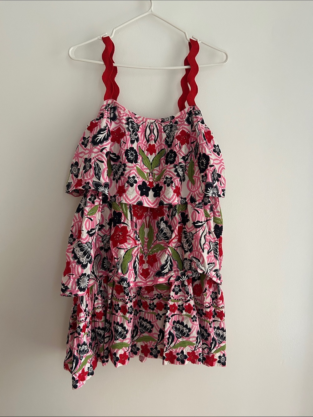 Anthropologie x Maeve Tiered Floral Print Mini Dress